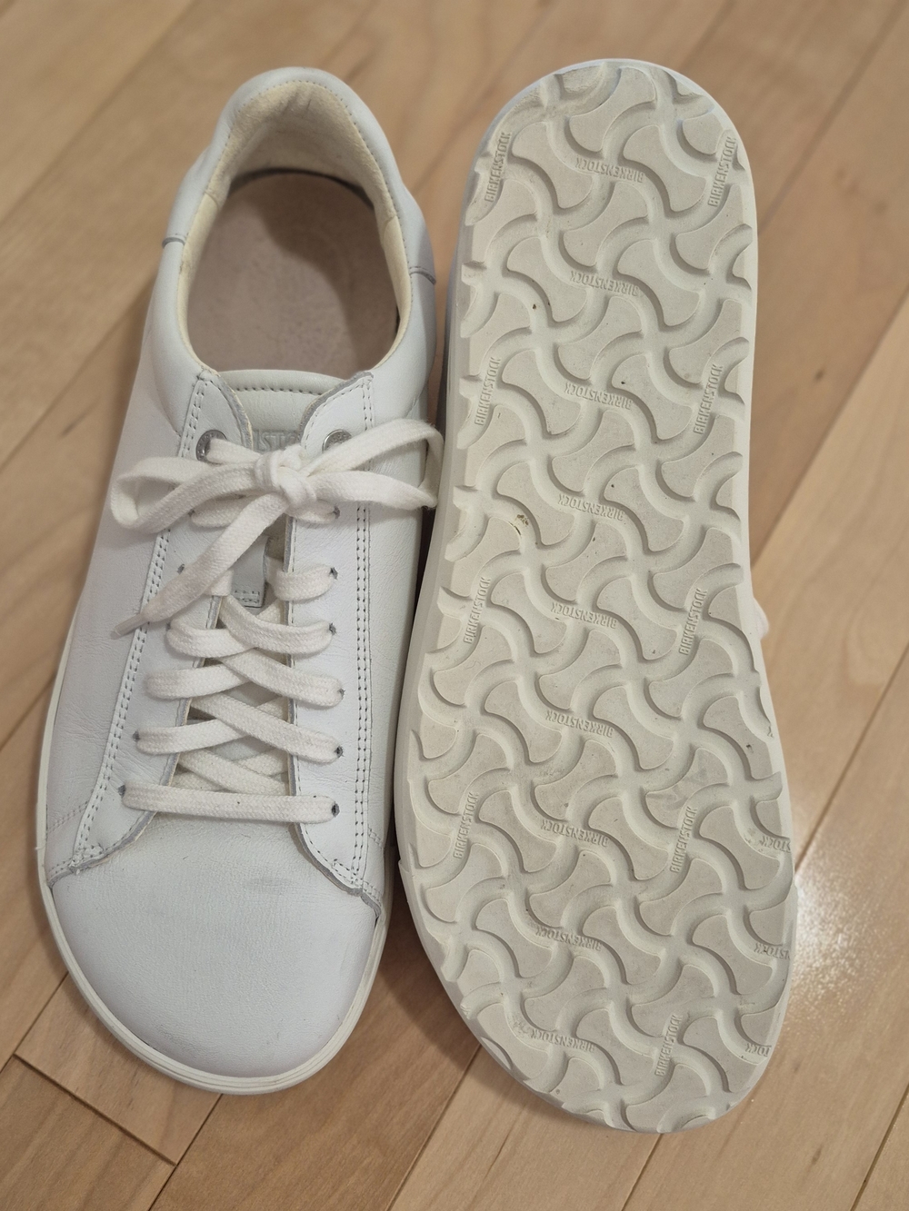 Birkenstock White Bend Low Leather Sneakers - Picture 4 of 8